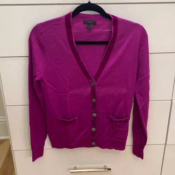 NWOT jcrew magenta sweater - Picture 1 of 2